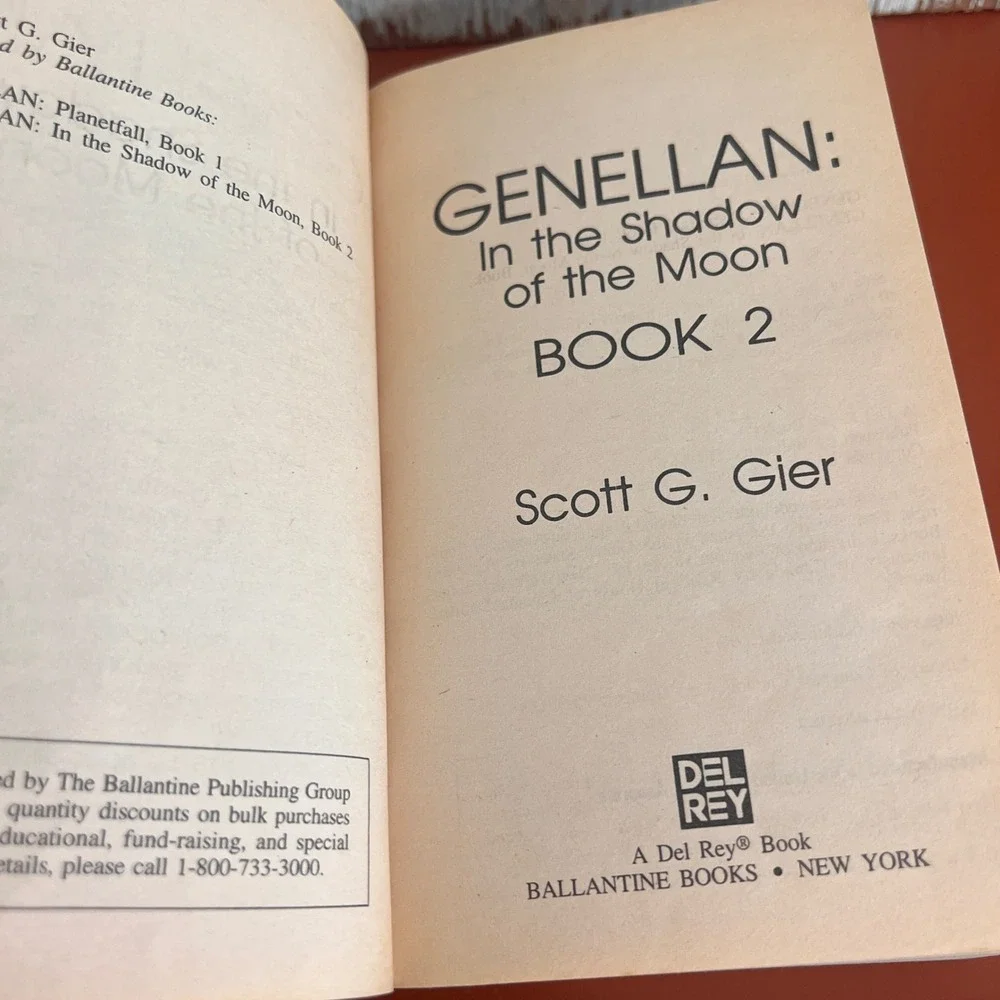 Genellan In the Shadow of‎ the Moon Scott G Gier 1996 First Ed Sci-Fi Paperback